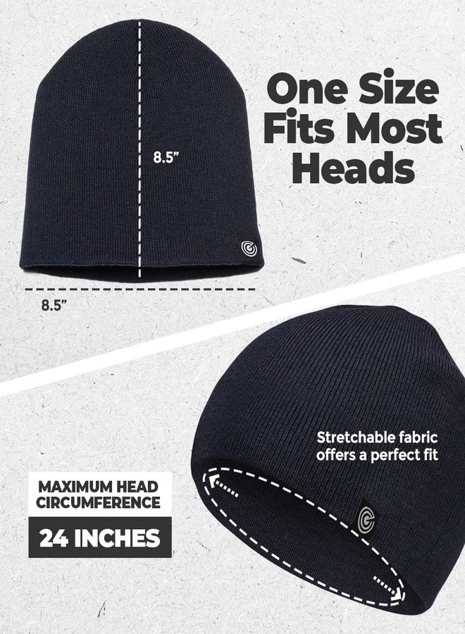 Revony Original Beanie Cap - Soft Knit Beanie Hat - Warm and Durable (Navy) - Image 4